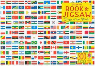 Flags of the World, jigsaw, w. picture book