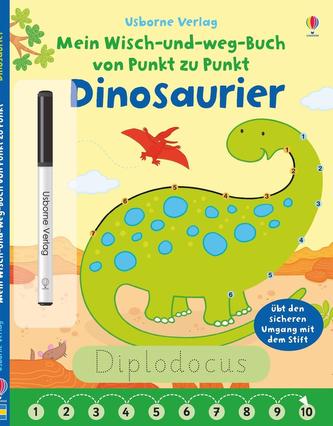Mein Wisch-und-weg-Buch von Punkt zu Punkt: Dinosaurier
