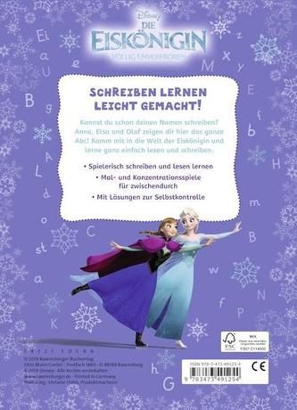 Disney Die Eiskönigin Mein Schulstartblock: Lesen und Schreiben