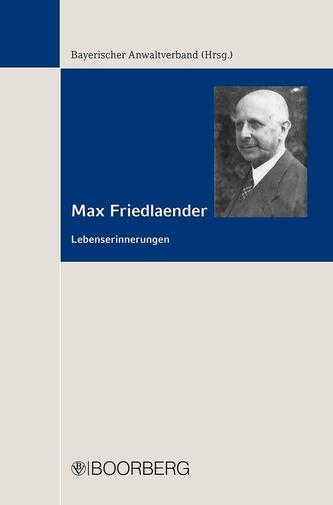 Max Friedlaender Lebenserinnerungen