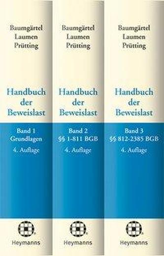 Handbuch der Beweislast. Band 01 - 03. 3 Bände