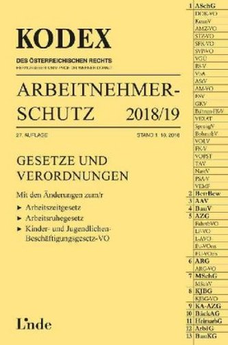 KODEX Arbeitnehmerschutz 2018/19