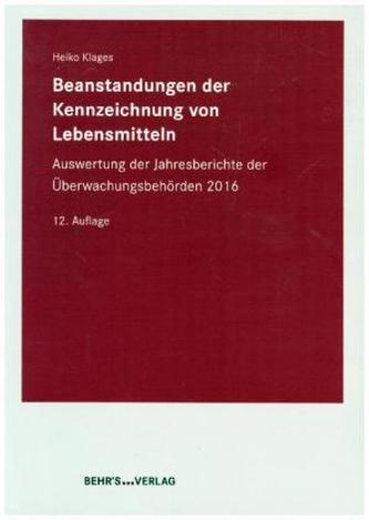 Beanstandungen der Kennzeichnung von Lebensmitteln