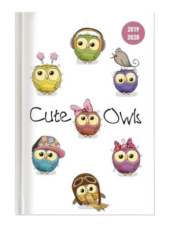 Collegetimer Cute Owls 2019/2020 - Eule - Schülerkalender A5 (15 x 21)