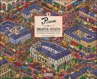 Pierre, der Irrgarten-Detektiv 2020 - 12 Wimmel-Such-Bilder - DUMONT Kinder-Kalender - Querformat 52 x 42,5 cm - Spiralbindung