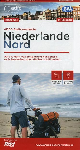ADFC-Radtourenkarte NL 1 Niederlande Nord, 1:150.000