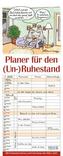 Planer für den (Un-)Ruhestand 2020