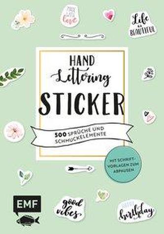 Handlettering-Sticker - 500 Sprüche und Schmuckelemente