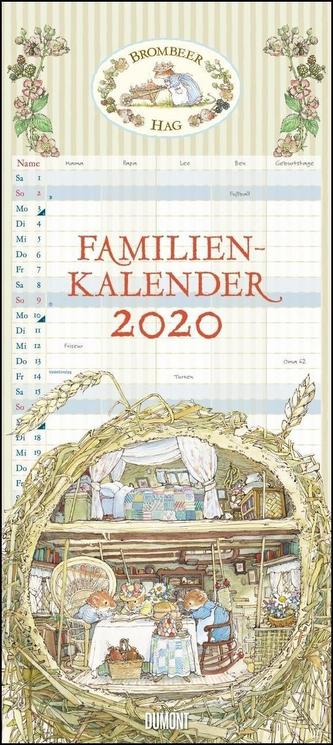 Brombeerhag Familienkalender 2020 - Brambly Hedge - Familien-Planer mit 5 Spalten