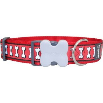 Obojek RD 40 mm x 37-55 cm - Bones Rfx - Červená