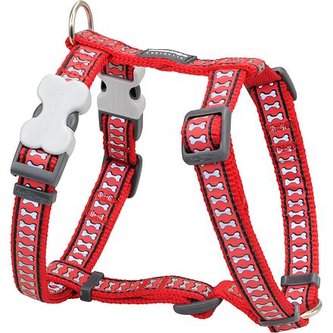 Postroj RD 20 mm x 45-66 cm - Bones Rfx - Červená