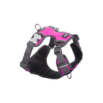 Postroj RD polstrovaný S - 37-52 cm - Tm. růžová Postroj RD polstrovaný S - 37-52 cm - Tm. růžová