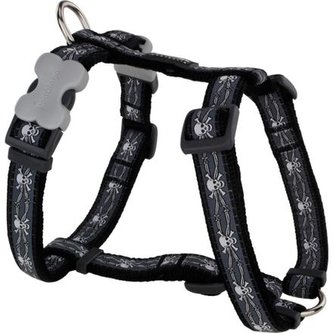 Postroj RD 25 mm x 71-113 cm - Skull & Wire Black