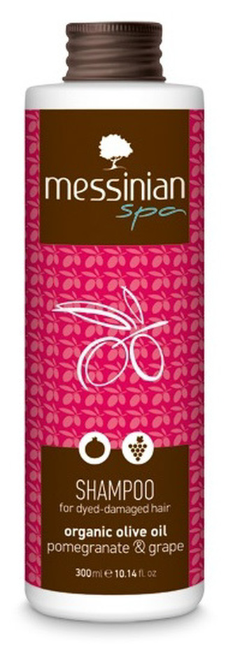 Messinian Spa Šampón na barvené vlasy granátové jablko & hroznové víno 300 ml