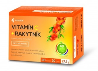 Noventis Vitamín C + Rakytník 30 tbl. + 10 tbl. ZDARMA
