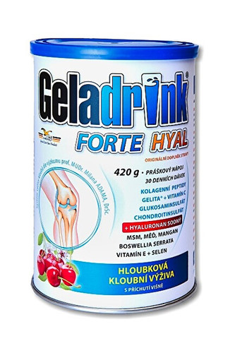 Orling Geladrink FORTE HYAL práškový nápoj višeň 420g Orling Geladrink FORTE HYAL práškový nápoj višeň 420g