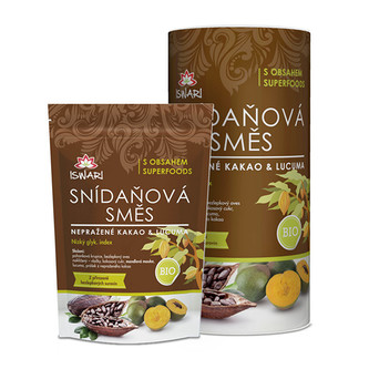 Iswari BIO snídaňová směs Nepražené kakao a lucuma 800 g