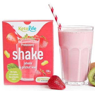 KetoLife Proteinový shake - Jahoda a příchuť kiwi 5 x 30 g
