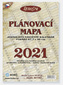 Plánovací roční mapa Retro skládaná - nástěnný kalendář 2021