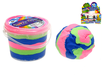 Skákající hmota duhová 110gr v kyblíku 1 ks