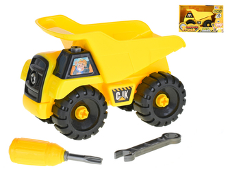 Auto sklápěčka 16cm volný chod šroubovací s doplňky v krabičce Auto sklápěčka 16cm volný chod šroubovací s doplňky v krabičce