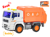 Auto úklidové 19cm 1:20 na setrvačník na baterie se světlem a zvukem v krabičce