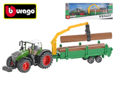 Bburago Fendt 1000 Vario traktor 13cm na setrvačník se dřevem v krabičce