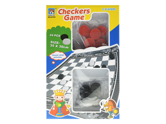 Hra dáma 35x30cm 24kamenů v krabičce