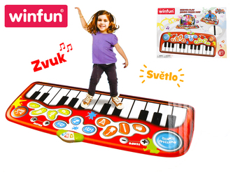 Piano Jumbo step-to-play 178x78cm 24kláves na baterie se světlem a zvukem v krabičce