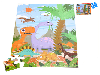 Puzzle dino 60x44cm 35dílků v krabičce