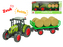 Traktor s vlečkou 38cm 1:16 na setrvačník na baterie se světlem a zvukem v krabičce