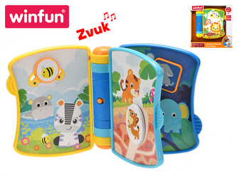 Interaktivní kniha 16cm na baterie se zvuky zvířátek 6m+ v krabičce
