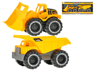 Auta stavební 18-20cm na volný chod 2ks v krabičce