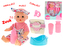 Miminko 29cm mrkající, pijící a čurající na baterie 4zvuky s doplňky v krabičce