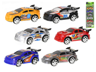 Auto sportovní 9cm na zpětný chod, sada 6ks
