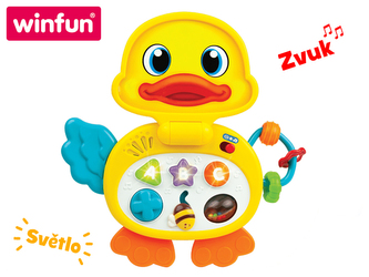 Laptop kačenka interaktivní 24cm na baterie se světlem a zvukem 6m+ v krabičce