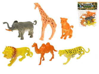 Zvířátko safari 13-16cm 6ks v sáčku