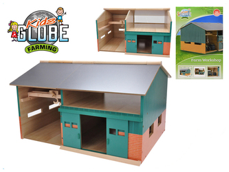 Dílna dřevěná 41x54x32cm pro traktory 1:32 v krabičce