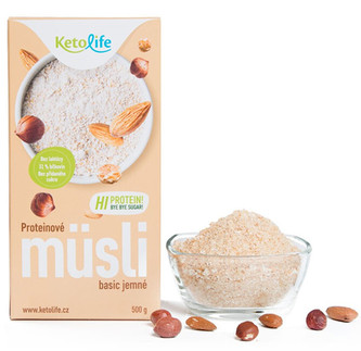 KetoLife Proteinové müsli - Basic jemné 500 g
