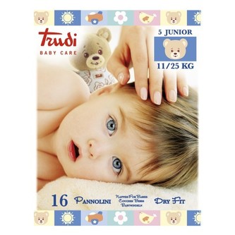 Trudi Dětské pleny Dry Fit s vrstvou Perfo-Soft velikost Junior 11-25 kg 16 ks