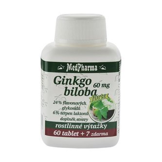 MedPharma Ginkgo biloba 60 mg Forte 60 tbl. + 7 tbl. ZDARMA MedPharma Ginkgo biloba 60 mg Forte 60 tbl. + 7 tbl. ZDARMA