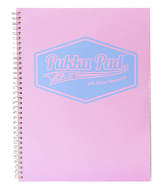 Pukka Pad Spirálový blok Pastel, A4, papír 80g, 100 listů, růžový