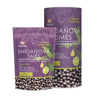 Iswari BIO Snídaňová směs Acai, jahoda, banán 300 g