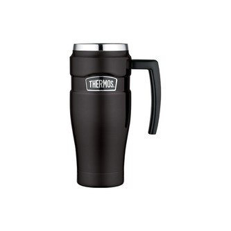 Thermos Style Vodotěsný termohrnek s madlem - matně černá 470 ml Thermos Style Vodotěsný termohrnek s madlem - matně černá 470 ml