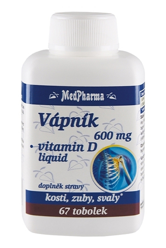 MedPharma Vápník 600 mg + vitamín D liquid 60 tob.