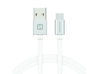 Kabel SWISSTEN USB/USB-C 1,2m stříbrný