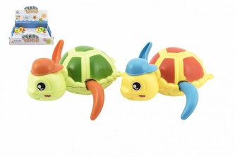 Želva natahovací do vany plast 12x12cm 2 barvy 18m+ Želva natahovací do vany plast 12x12cm 2 barvy 18m+