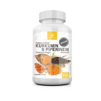Allnature Kurkumin s piperinem bylinný extrakt 60 tobolek