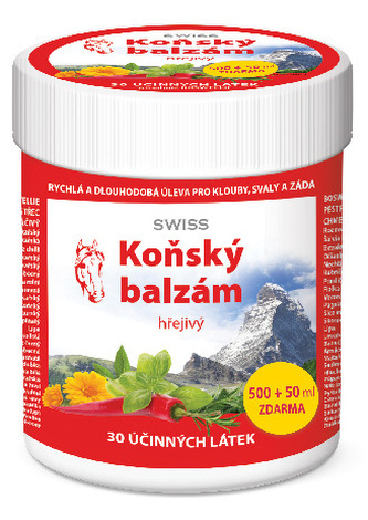 Simply You Koňský balzám SWISS hřejivý 500 ml + 50 ml ZDARMA