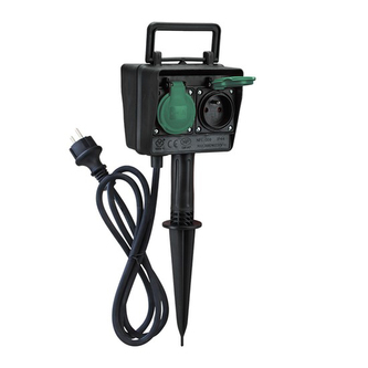 Prodlužovací přívod 2 zásuvky 1,5m SOLIGHT PG03 s časovým spínačem